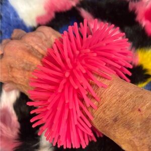 Vibrant Pink Spiky fringe Bracelet